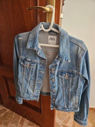 Chaqueta Vaquera Zara Azul Talla M
