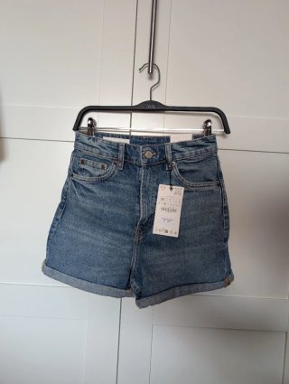 Short Vaquero Zara Azul Talla S
