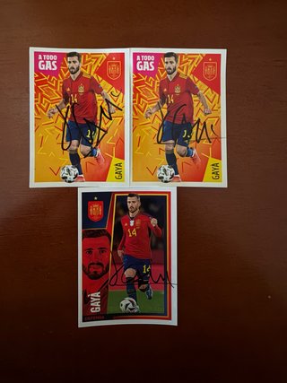 3 Cromos Autografiados de José Gayá
