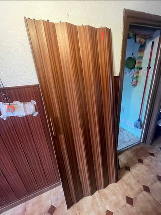 Puerta Plegable Efecto Madera