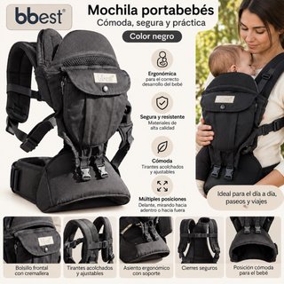 Mochila Portabebés BBEST Negra