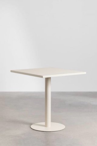 Mesa de Metal 70x70cm y 3 Sillas de plastico