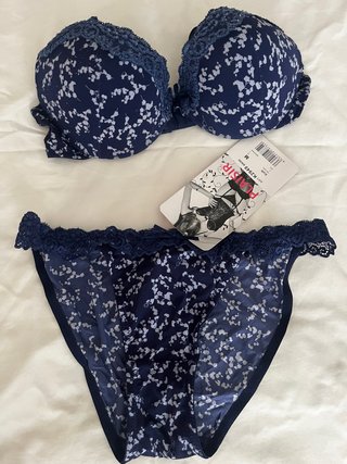 Conjunto Lencería Plaisir Azul Talla M