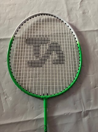 Raqueta de Bádminton Verde y Blanca