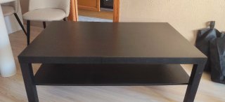 Mesa de centro cuadrada negra