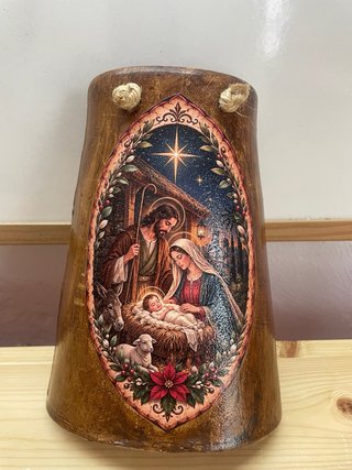 Teja Decorativa Artesanal Navidad