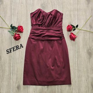 SFERA- VESTIDO BURDEOS- TALLA L