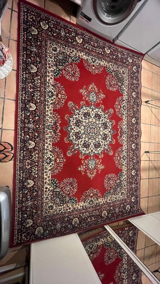 Alfombra Estampada Roja