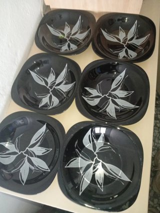 Set de 6 Platos Soperos  Negro