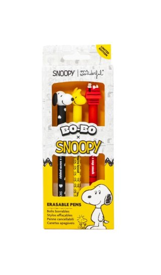 Set 3 Bolígrafos Borrables Mr. Wonderful Snoopy