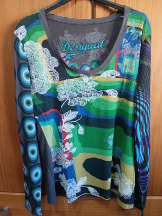 Camiseta manga larga Desigual multicolor Talla L