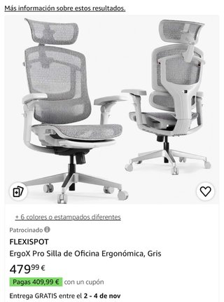 Silla de Oficina Ergonómica FLEXISPOT ErgoX