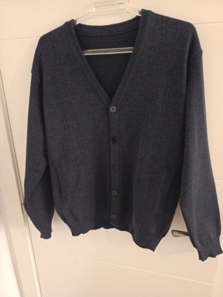 Chaqueta de punto azul