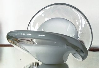 Jarrón de cristal de Murano blanco.