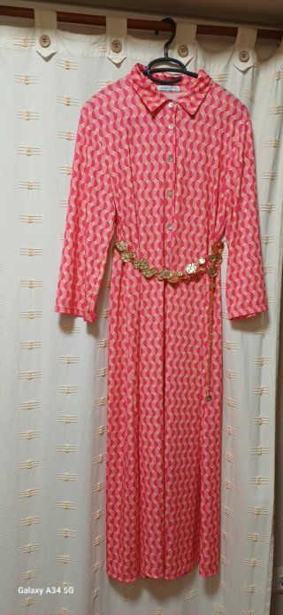 Vestido camisero estampado,no incluye cinturon
