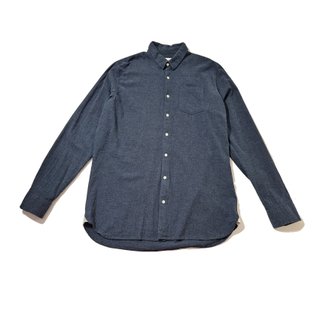 Wood Wood / Camisa 100% algodón azul marino XL