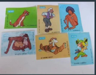 Lote de 6 Cromos Antiguos Cropan Disney