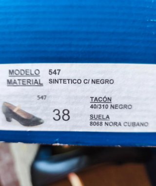Zapatos de Baile Negros Talla 38