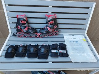 Patines en línea infantiles con protecciones Oxelo