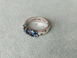 Anillo de Plata con Piedras Azules