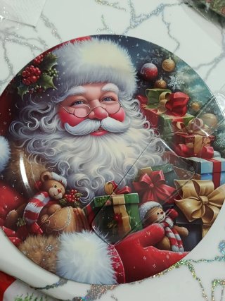 Piatto natalizio con Babbo Natale