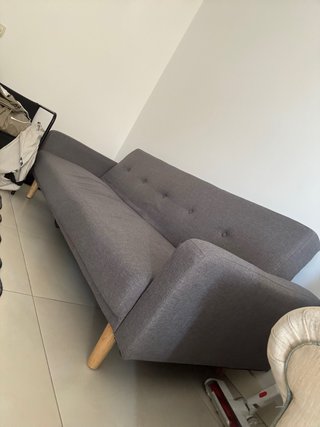 Sofá cama Gris de Tela Ikea