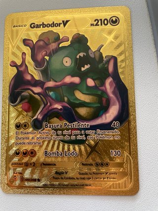 Carta Pokémon Garbodor V Dorado