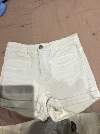 Pantalones cortos vaqueros blancos