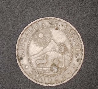 Moneda Antigua República de Bolivia