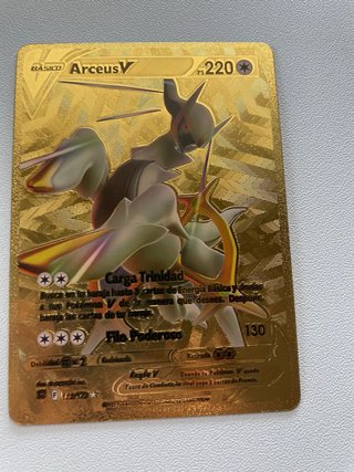 Carta Pokémon Arceus V Dorada