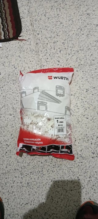 Bolsa de Grapas Nivelación Baldosas Würth 1mm