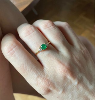 Anillo esmeralda talla 16 ó 56