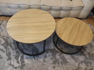 Set de 2 Mesas de Centro Redondas