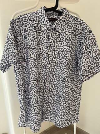 Camisa de Manga Corta Estampada Talla L