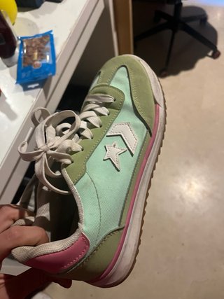 Zapatillas Converse Verde y Rosa