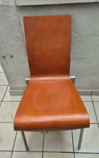 Set de 6 sillas de madera y metal