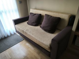 Sofá cama bicolor