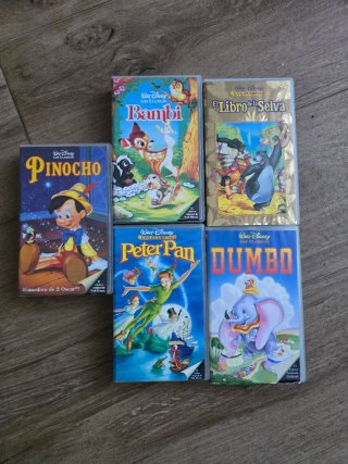Lote 5 Películas Disney VHS Los Clásicos