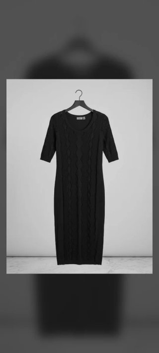 Vestido Negro Cortefiel Talla L