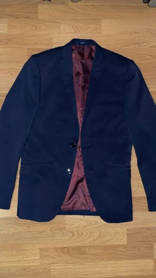 Americana Hombre Azul Marino Slim Talla 46L