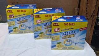 3 Cajas de 100 Pastillas Lavavajillas W5
