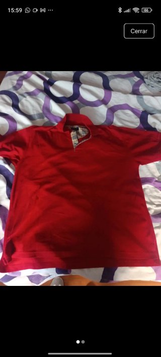 Camiseta Polo Burberry Roja
