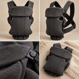 BabyBjörn Mini 3D Jersey Gris Carbón Portabebés