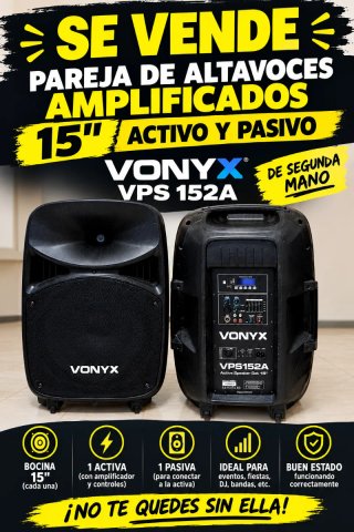 2 Altavoces amplificados Vonyx VPS 152A
