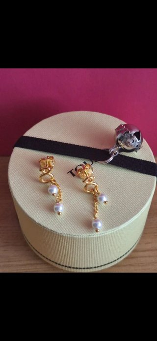 Pendientes Tous Oso y Perlas