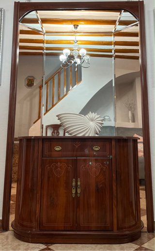 Mueble recibidor con espejo