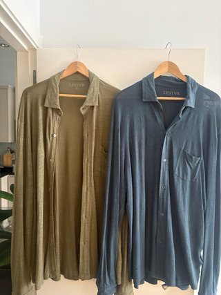 2 Camisas de Lino Lester Talla XL.