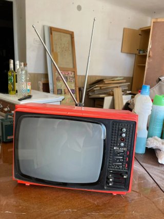 Televisor Vintage ELBE Rojo Años 70