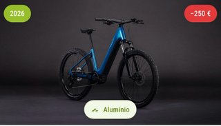 Bicicleta Híbrida Cube Azul 520km