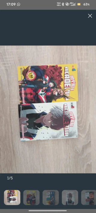 Manga my Hero academia vol 1 y 5